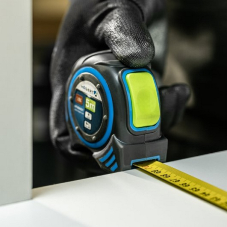 Рулетка измерительная 5 м, 19 мм, двухсторонняя лента, автостопор, с магнитом, HOEGERT HT4M401 Рулетка измерительная 5 м, 19 мм, двухсторонняя лента, автостопор, с магнитом, HOEGERT HT4M401