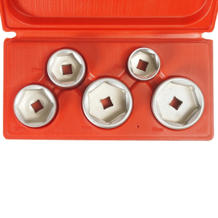 Набор съемников масляных фильтров, чашки, 5 предметов, JTC-4665 Набор съемников масляных фильтров, чашки, 5 предметов, JTC-4665