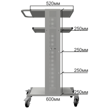 Тележка диагностическая открытая Феррум 06.201-9007