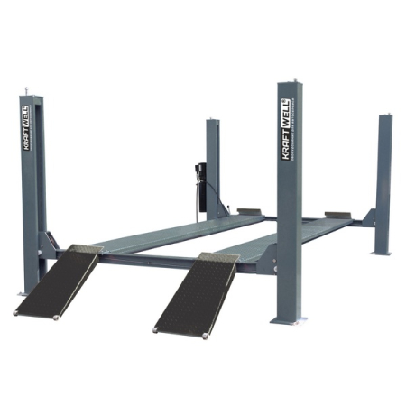 Подъемник автомобильный четырехстоечный электрогидравлический, 6,5 тонны, KRAFTWELL KRW6.5