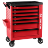 KING TONY 87G38-7B Тележка инструментальная PROFESSIONAL, 7 ящиков, красная