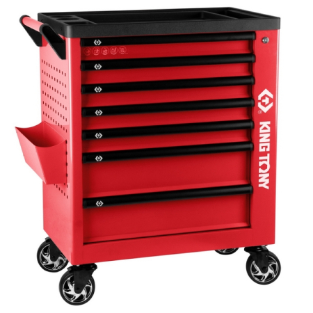 KING TONY 87G38-7B Тележка инструментальная PROFESSIONAL, 7 ящиков, красная