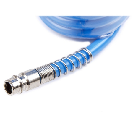 Шланг воздушный полиуретановый, спиральный D5x8 мм, 6 м KraftWell KRW-HC050806