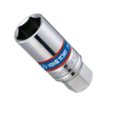 KING TONY 363521 Головка торцевая свечная 3/8 дюйма шестигранная 21 мм