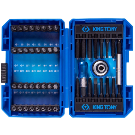 KING TONY 1048MR Набор вставок (бит) 1/4", PH, PZ, Hex, Torx, Slotted, 49 предметов