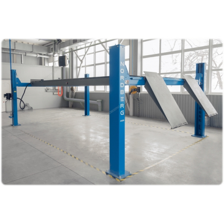 NORDBERG 4465B (380V) Подъемник автомобильный 4-стоечный электрогидравлический, 6.5 т, для сход-развала, синий