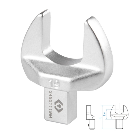 Насадка рожковая серии FIT, 19 мм, 9x12 мм KING TONY 34501119M