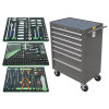 Тележка с инструментом, 7 ящиков, серая, 233 предмета, СТАНКОИМПОРТ BTD-270071CS Grey 233