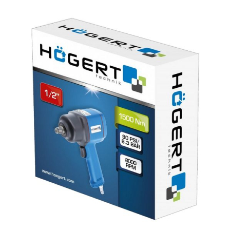 Гайковерт пневматический ударный 1/2” 1500 Нм HOEGERT HT4R623
