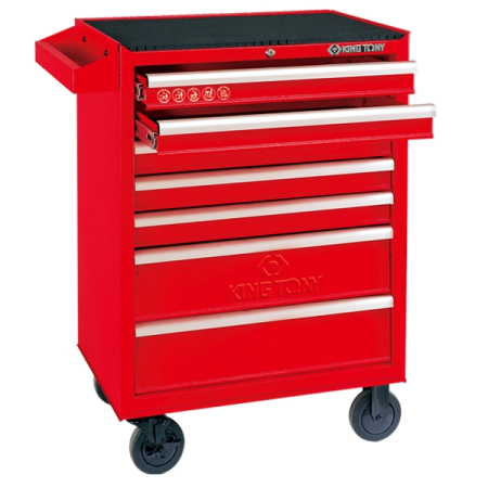 KING TONY 934-100MR Набор инструментов в красной тележке, 204 предмета