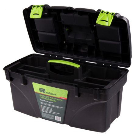 Ящик для инструмента пластиковый 530x275x290 мм, 21", с органайзерами, СИБРТЕХ 90809