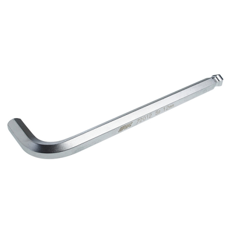 Ключ шестигранный Г-образный 12 мм, шаровый, длинный, L=190 мм, JTC-72012