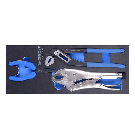 KING TONY 9-40113GPV Набор инструментов пассатижи, зажим и плоскогубцы в ложементе KING TONY 9-40113GPV Набор инструментов пассатижи, зажим и плоскогубцы в ложементе