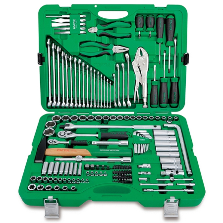 Набор инструментов в чемодане, 150 предметов, TOPTUL GCAI150R