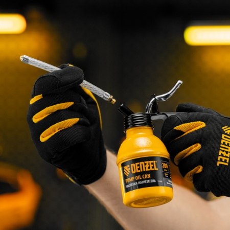 Масленка-нагнетатель металлическая, 0,2 л, гибкий наконечник DENZEL 53240