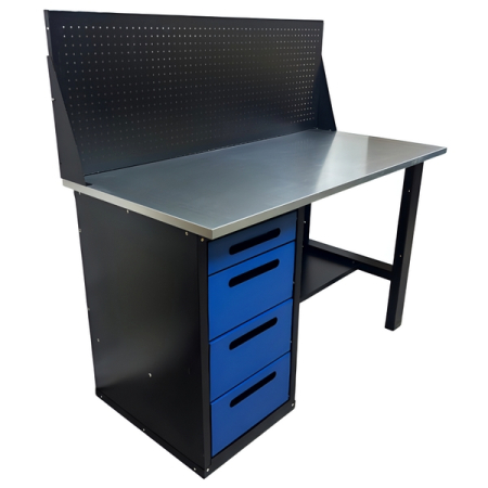 Верстак инструментальный однотумбовый, экран, Great Wolf GWT-V1400BL1