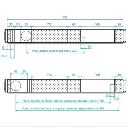NORDBERG 4465B (380V) Подъемник автомобильный 4-стоечный электрогидравлический, 6.5 т, для сход-развала, синий