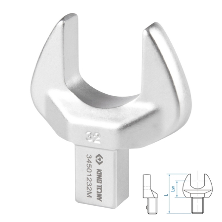 Насадка рожковая серии FIT, 32 мм, 14x18 мм KING TONY 34501232M