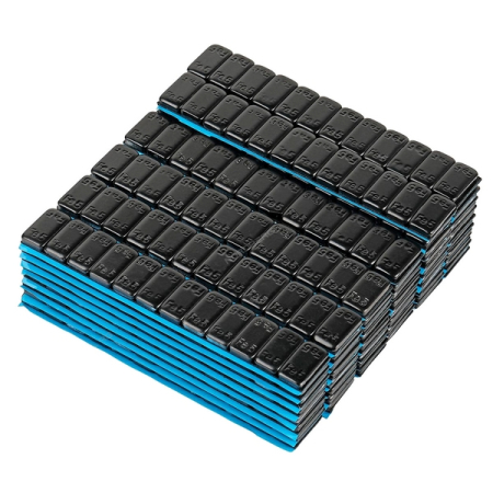 NORDBERG W5FR3B Грузики самоклеящиеся (12x5г, L=14см) Fe закругленные черные, 50 лент