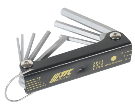 Набор ключей шестигранных 2-10мм раскладной 8 предметов JTC