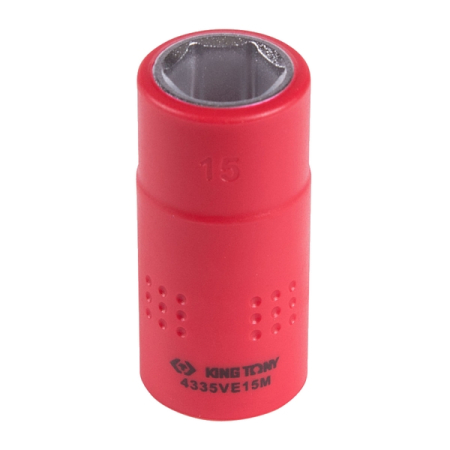 KING TONY 4335VE15M Головка торцевая диэлектрическая шестигранная 1/2”, 15 мм