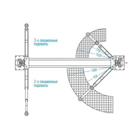 Nordberg N4124AM-4,5G Подъемник автомобильный 2-стоечный электрогидравлический, 4,5 т, 380V, серый