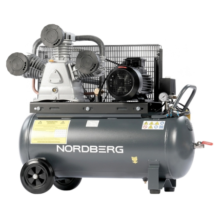 NORDBERG NCP100/950 Компрессор поршневой с ременной передачей 380В, ресив. 100л, 950л/мин