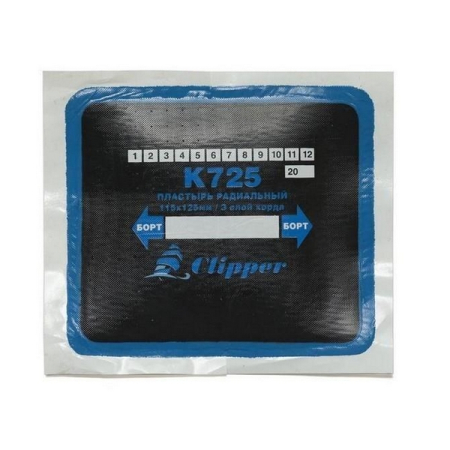 Пластырь кордовый радиальный 115х125 мм Clipper K725