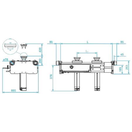 NORDBERG N502T Подъемник пневмогидравлический канавный двухштоковый для грузовых авто, 20 т