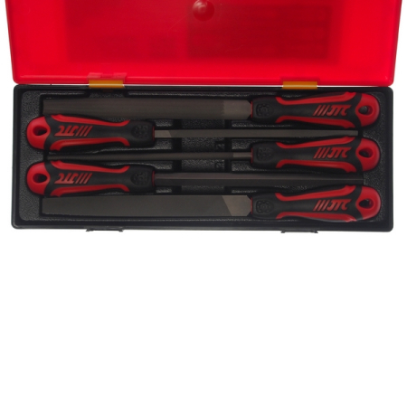 Набор напильников 200 мм, 5 предметов, в кейсе, JTC-K8053