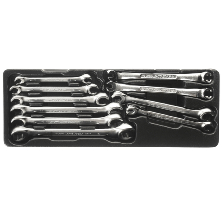 Набор ключей разрезных, 8-19 мм и 3/8”-9/16”, 10 предметов, JTC-K6102