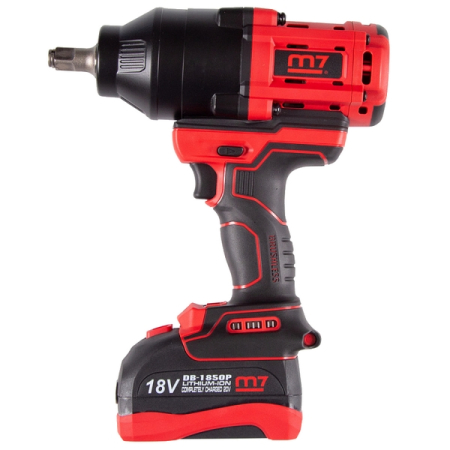 Гайковерт аккумуляторный ударный 1/2", 1700 Нм, 18 В, комплект, MIGHTY SEVEN DW-402A