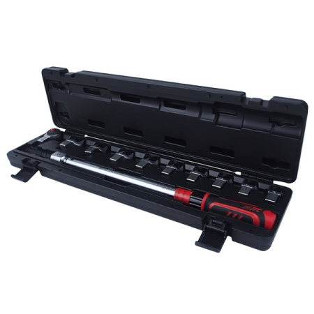 Ключ динамометрический 14x18мм 40-210Нм с насадками 13-30мм, 11 предметов, JTC-6835K