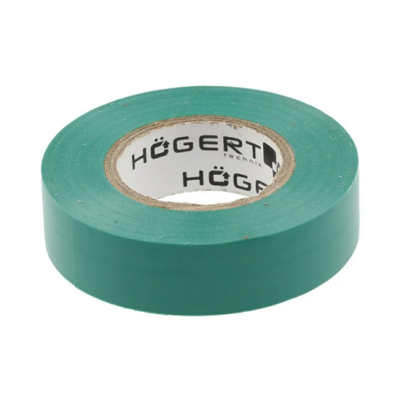 Изоляционная лента 19мм x 20м, зеленая, HOEGERT HT1P284 Изоляционная лента 19мм x 20м, зеленая, HOEGERT HT1P284