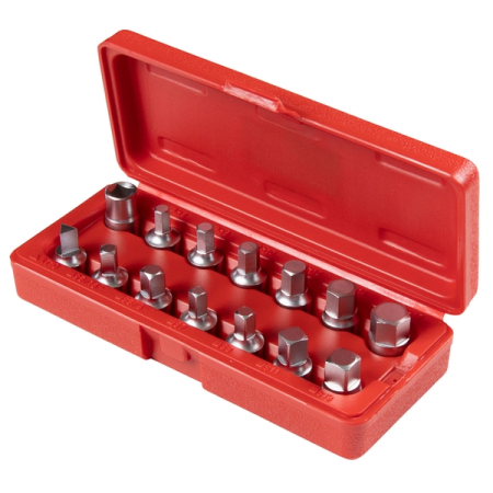 Набор насадок для пробок слива масла, 3/8”, 14 предметов, МАСТАК 103-48014C Набор насадок для пробок слива масла, 3/8”, 14 предметов, МАСТАК 103-48014C