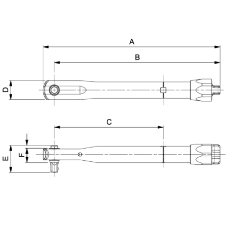 BAHCO 6852-5 Динамометрический ключ, шестигранник и квадрат 1/4 дюйма, 1-5 Нм