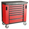 Тележка инструментальная, 7 ящиков, 2 боковых отсека, красная JTC-S1070