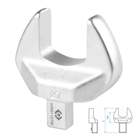 Насадка рожковая серии FIT, 27 мм, 9x12 мм KING TONY 34501127M