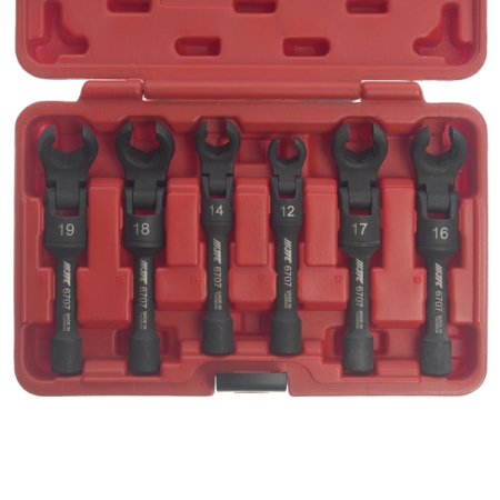 Набор ключей разрезных шарнирных 3/8" 12-19 мм, 6 предметов, JTC-6707