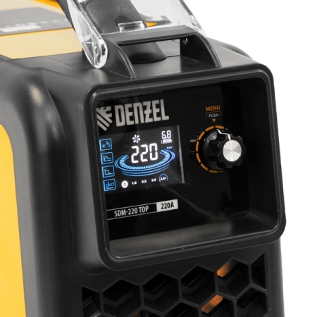 Аппарат инверторный дуговой сварки, 220 А, кейс, Denzel SDM-220 Top