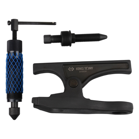 KING TONY 9HBE81 Съемник шаровых опор грузовиков гидравлический, 12 т, зев 36 мм, 3 предмета
