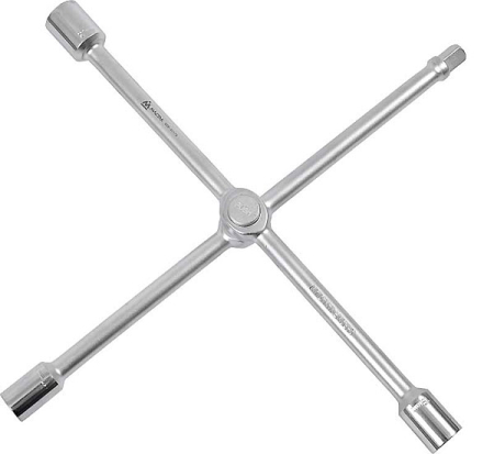 Ключ балонный крестообразный складной 1/2 дюйма, 400 мм, 17x19x21 мм, Мастак 028-41179
