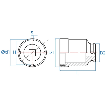 KING TONY 64K975M Головка сервисная для монтажа/демонтажа подшипников SKF TMFS 11, 3/4", 75 мм