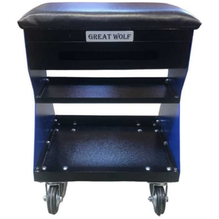 Подкатной ремонтный стул, синий, Great Wolf GWT-B1