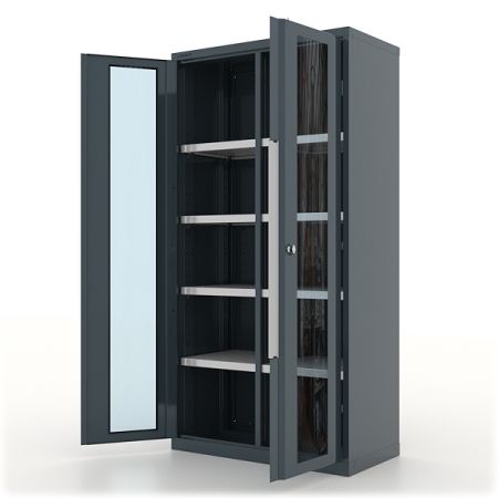 Шкаф инструментальный Premium, серый, двери со стеклом, Ferrum 13.2082-7016