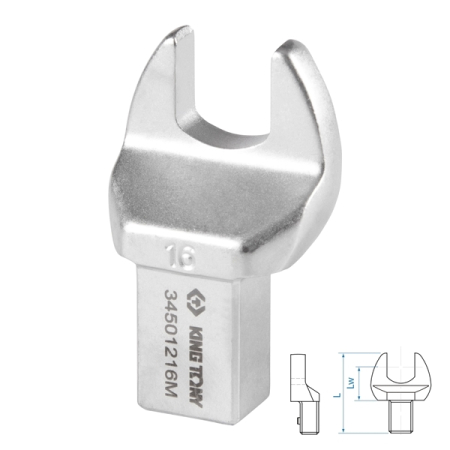 Насадка рожковая серии FIT, 16 мм, 14x18 мм KING TONY 34501216M
