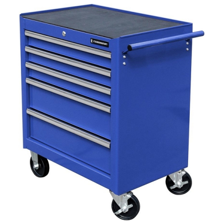Тележка инструментальная с 5 ящиками, синяя, СТАНКОИМПОРТ BTD-271051CIS blu