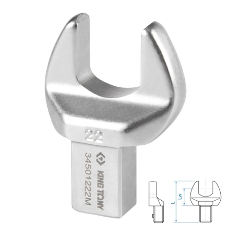 Насадка рожковая серии FIT, 22 мм, 14x18 мм KING TONY 34501222M