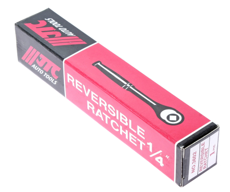 Ключ трещотка 1/4" 36 зубьев 128мм металлическая рукоятка JTC