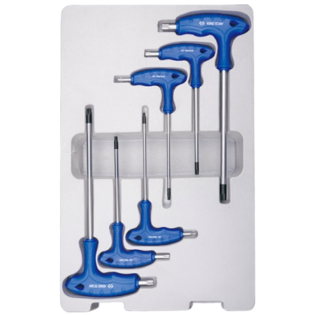 KING TONY 22306TR Набор Г-образных ключей TORX, T10-T40, 6 предметов